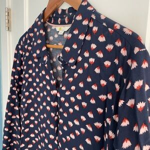 Boden Navy Floral Button Down Shirt